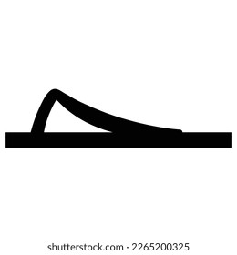 diseño sencillo del logotipo de flip-flops ilustración vectorial