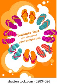 flip-flops on the summer poster