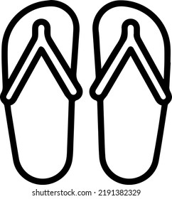 
Flip-flops, sandals linear icon. Thin line illustration. Summer slippers contour symbol. Vector isolated outline drawing.