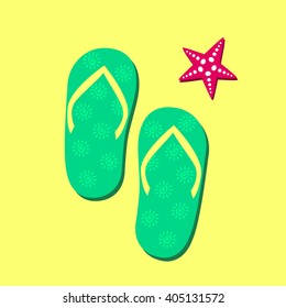 Flip-flops and sea star