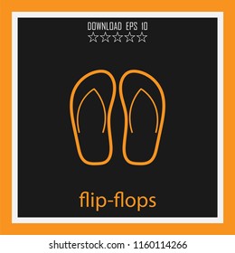 flip-flops vector icon