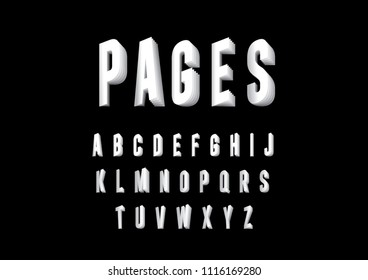 flip/pages typography design vector