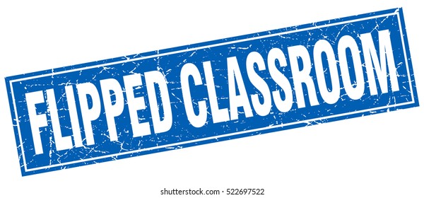 flipped classroom. stamp. square grunge isolated flipped classroom sign