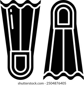 Flipper solid glyph vector illustration