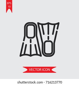 Flipper vector icon, illustration symbol