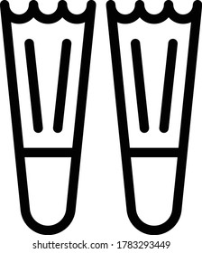 flipper vector thin line icon 