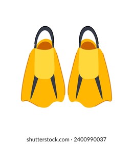 flippers flippers cartoon. dive diver, beach fins, isometric scuba flippers flippers sign. isolated symbol vector illustration