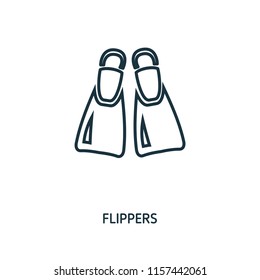 Flippers creative icon. Simple element illustration. Flippers concept symbol design from beach icon collection. Can be used for web, mobile and print. web design, apps, software, print