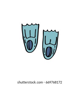 flippers doodle icon