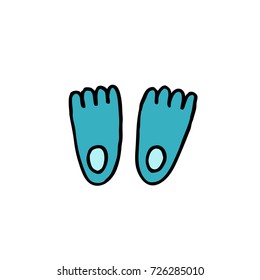 flippers doodle icon