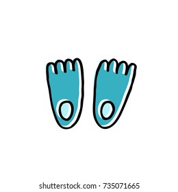 flippers doodle icon
