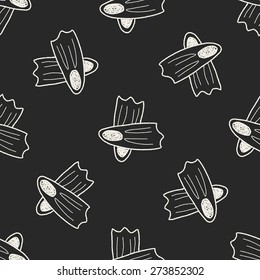 flippers doodle seamless pattern background