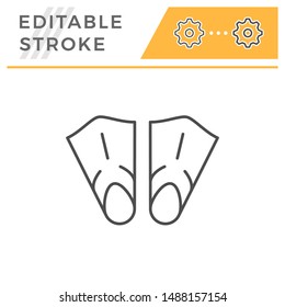 Flippers editable stroke line icon