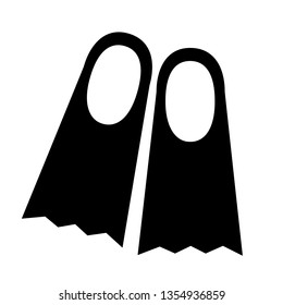 Flippers flat illustration on white