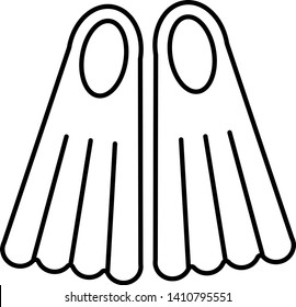 Flippers flat illustration on white