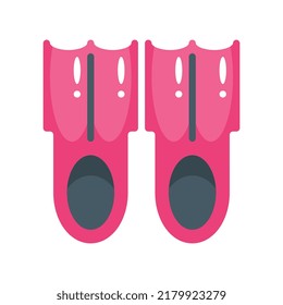 flippers flat style icon. vector illustration for graphic design, website, app. EPS 10