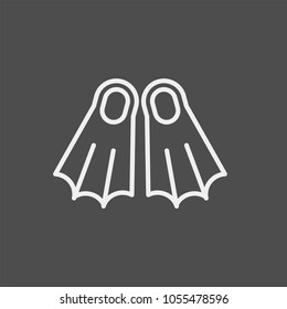 Flippers flat vector icon