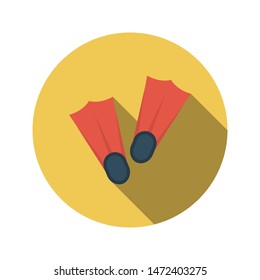flippers glyph flat vector icon