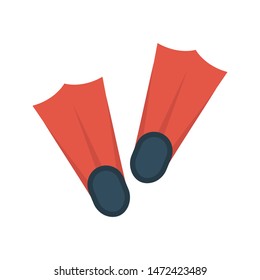 flippers glyph flat vector icon