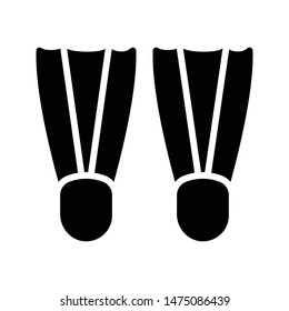 flippers glyph flat vector icon