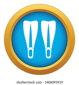 Flippers icon blue vector isolated on white background for any design