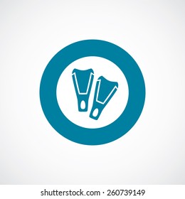 flippers icon bold blue circle border, white background  