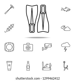 flippers icon. Camping icons universal set for web and mobile