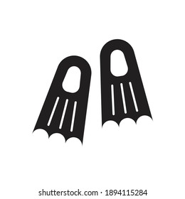 Flippern Symbol-Design einzeln auf weißem Hintergrund. Vektorgrafik