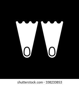 The flippers icon. Diving symbol. Flat Vector illustration