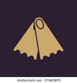 The flippers icon. Diving symbol. Flat Vector illustration