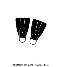 flippers icon. Element of holiday at sea illustration. Premium quality graphic design icon. Signs and symbols collection icon for websites, web design, mobile app on white background