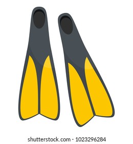 Flippers icon. Flat illustration of flippers vector icon for web