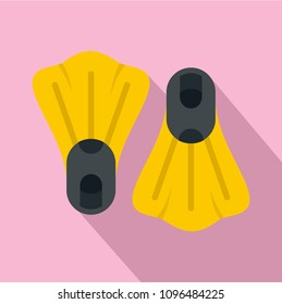 Flippers icon. Flat illustration of flippers vector icon for web design