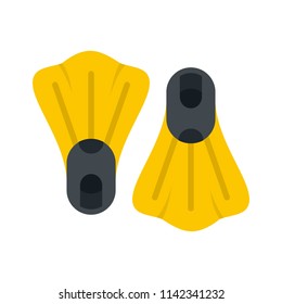 Flippers icon. Flat illustration of flippers vector icon for web isolated on white