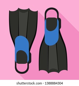 Flippers icon. Flat illustration of flippers vector icon for web design