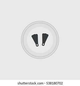 flippers  icon illustration isolated vector sign symbol