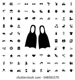 flippers icon illustration isolated vector sign symbol