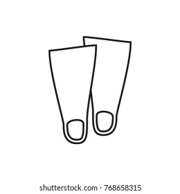 flippers icon illustration isolated vector sign symbol