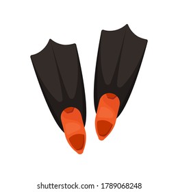 Flippers icon isolated on white background. Concept
diving tourism. Cartoon flat vector illustration.