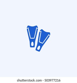 flippers icon, isolated, white background