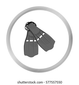 Flippers icon monochrome. Single sport icon from the big fitness, healthy, workout monochrome.
