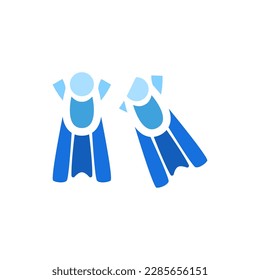 flippers icon on a white background, vector illustration