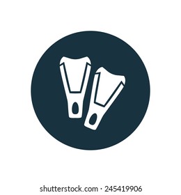 flippers icon on white background flippers icon on white background