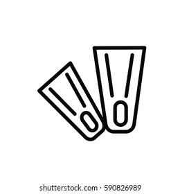 flippers icon on white background