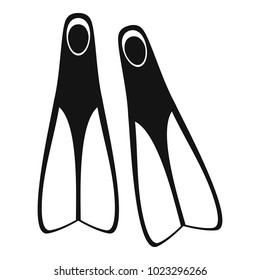 Flippers icon. Simple illustration of flippers vector icon for web