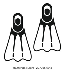 Flippers icon simple vector. Pool cleaning. Summer swim