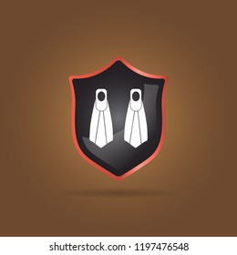 Flippers icon for swim