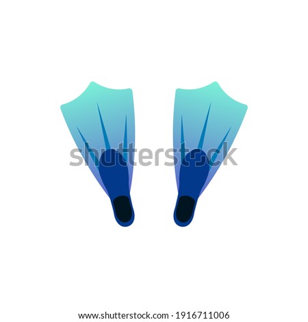 Flippers icon. Swim fins. Vector illustration. ストックフォト © 