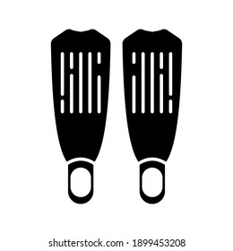 flippers icon. swimming flippers icon. vector illustrator