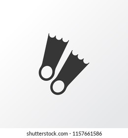 Flippers icon symbol. Premium quality isolated diver shoe element in trendy style.